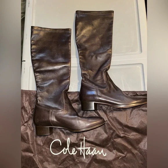 Cole Haan Very soft Brown Leather Pull on boots size 8 - Picture 1 of 4